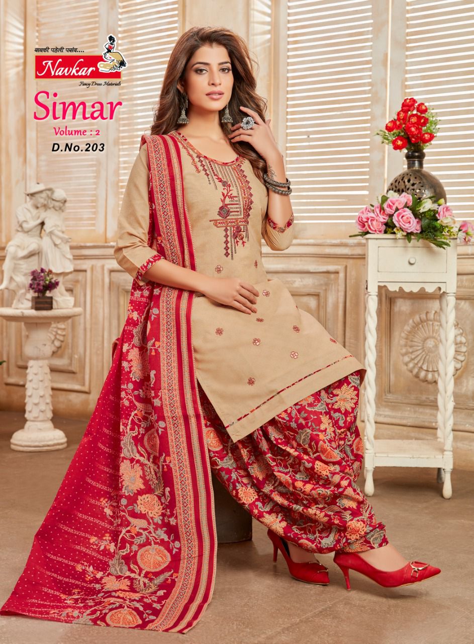 Navkar Simar Vol 2 Casual Wear Wholesale Cotton Printed Readymade Suit Catalog

